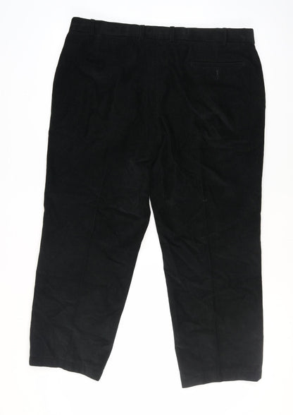 Womens UK Size 40 Marks and Spencer Relaxed Fit Chino Black Trousers