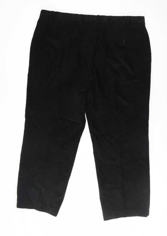 Womens UK Size 40 Marks and Spencer Relaxed Fit Chino Black Trousers