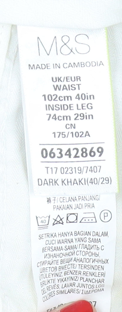 Womens UK Size 40 Marks and Spencer Relaxed Fit Chino Black Trousers