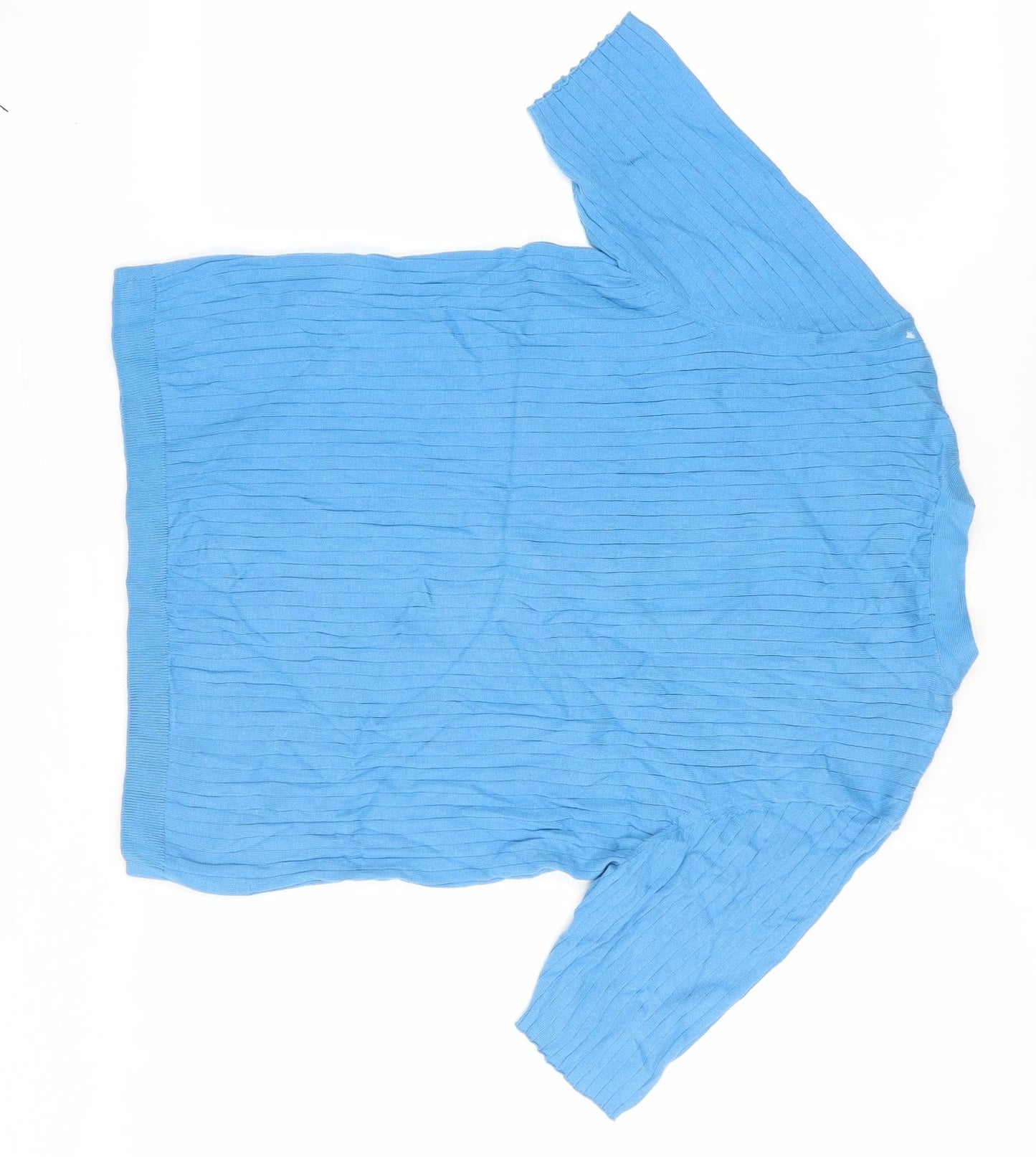Womens UK Size M Marks and Spencer Blue Basic Button-Up