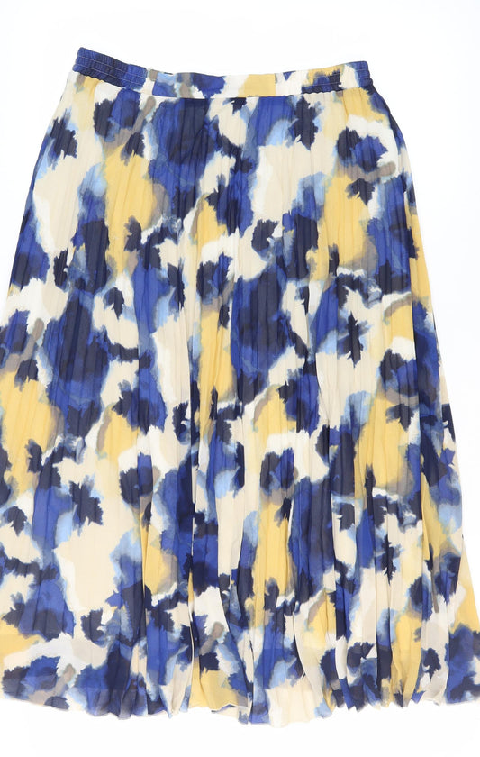 Marks and Spencer Women's Multicoloured Pleated Midi Skirt