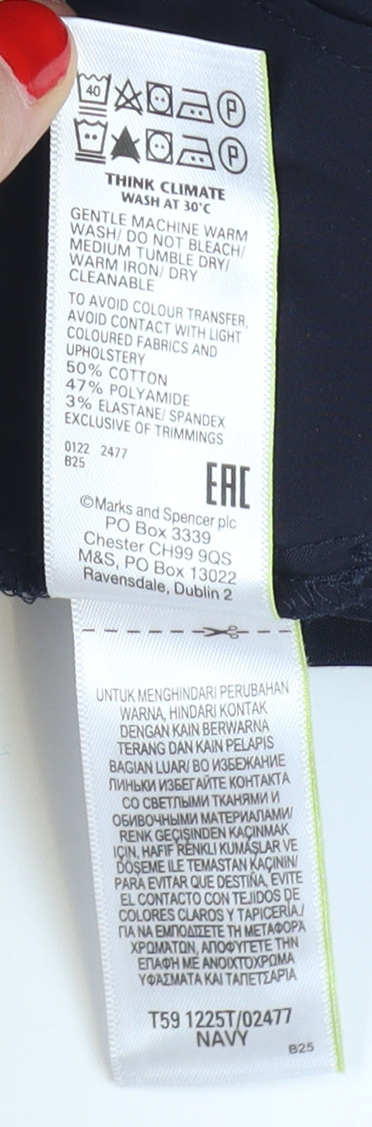 Womens UK Size 18 Marks and Spencer   Blue Trousers