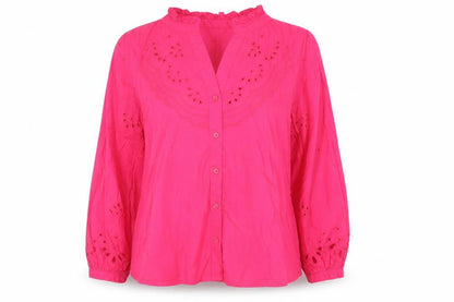 Marks and Spencer Women's Pink Embroidered Blouse Size 6