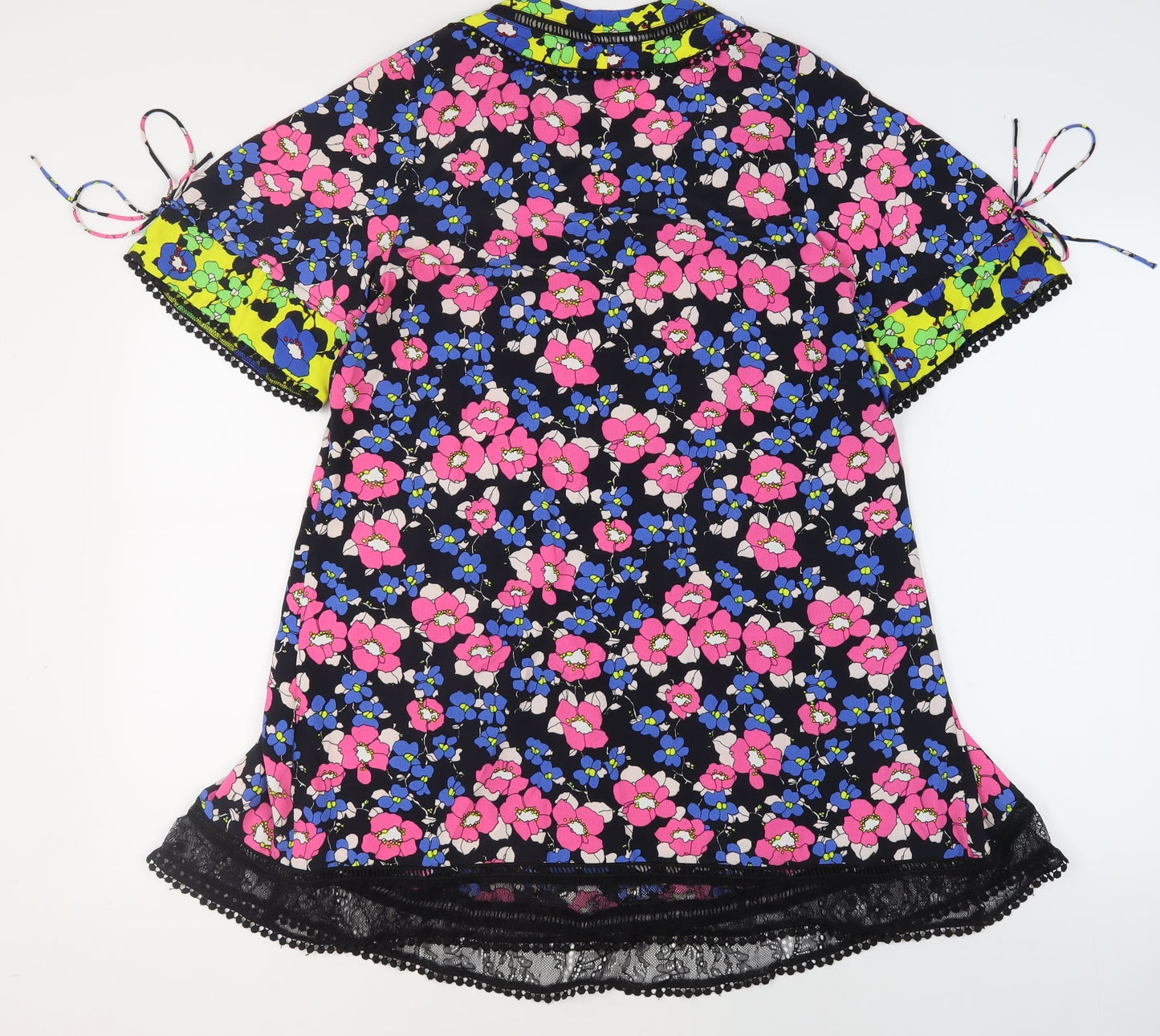 Womens UK Size 10 Topshop Multicoloured Tunic Blouse