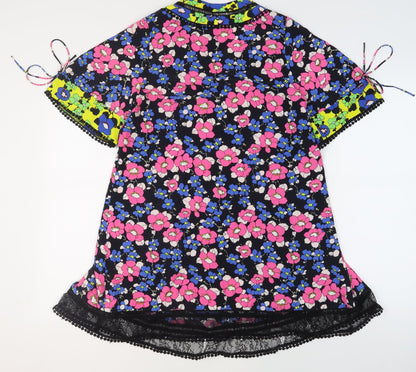 Womens UK Size 10 Topshop Multicoloured Tunic Blouse
