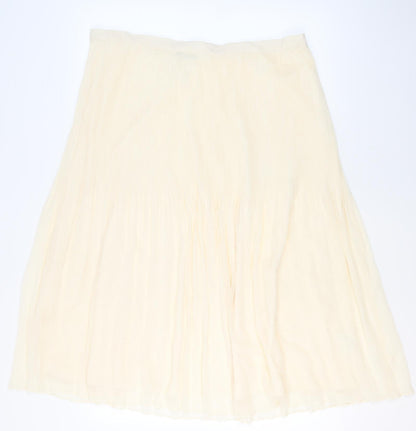 Marks and Spencer Women's Ivory Pleated Midi Skirt