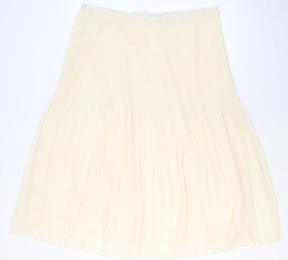 Marks and Spencer Women's Ivory Pleated Midi Skirt