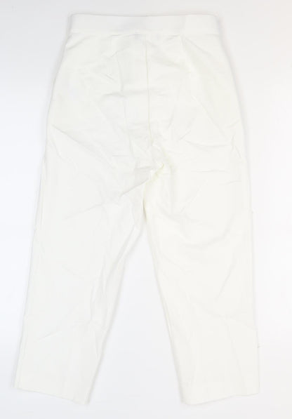 Womens UK Size 8 Marks and Spencer Regular Fit Dress Pants Ivory Trousers