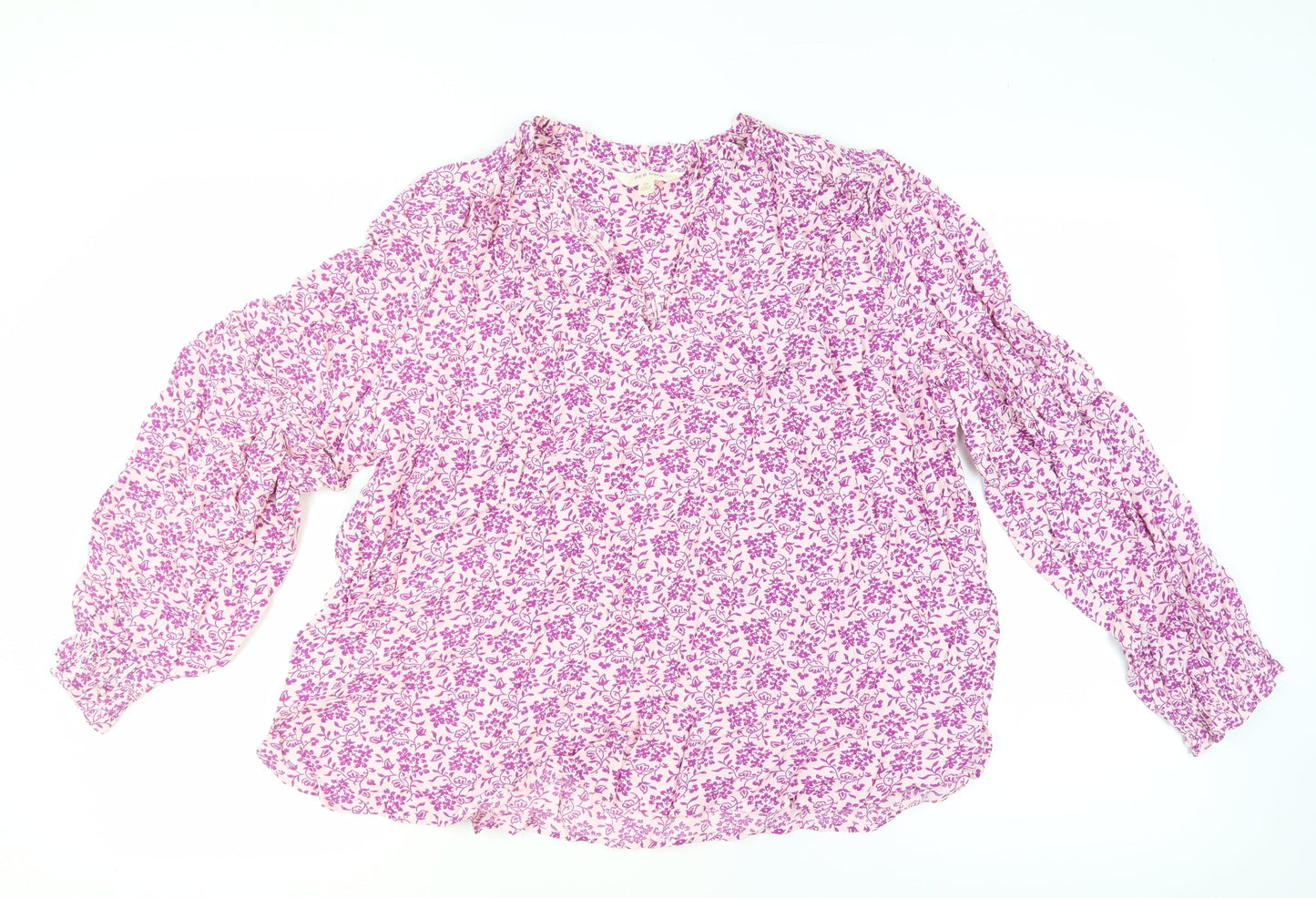 Womens UK Size 20 Marks and Spencer Pink Tunic Blouse