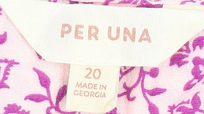 Womens UK Size 20 Marks and Spencer Pink Tunic Blouse