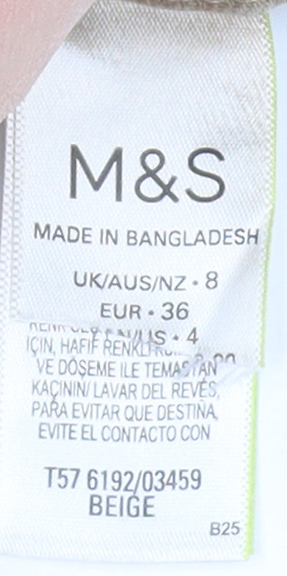 Marks and Spencer Beige Straight Jeans, Size 8