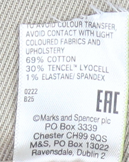 Marks and Spencer Beige Straight Jeans, Size 8