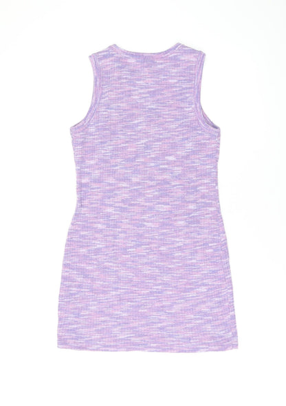 H&M Womens Purple Polyester Bodycon Size M Round Neck Pullover