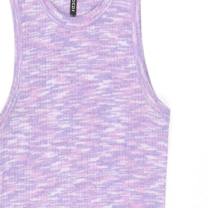 H&M Womens Purple Polyester Bodycon Size M Round Neck Pullover