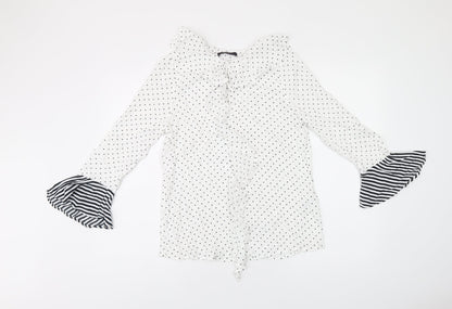 Womens UK Size 8 Marks and Spencer White Basic T-Shirt