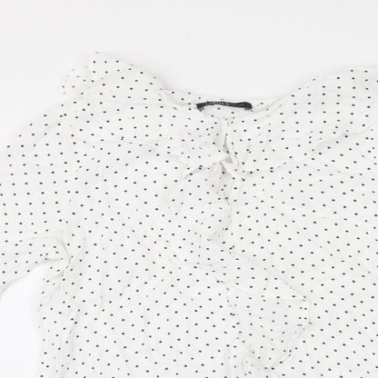 Womens UK Size 8 Marks and Spencer White Basic T-Shirt