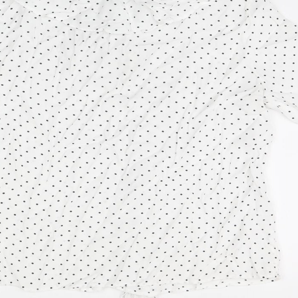 Womens UK Size 8 Marks and Spencer White Basic T-Shirt