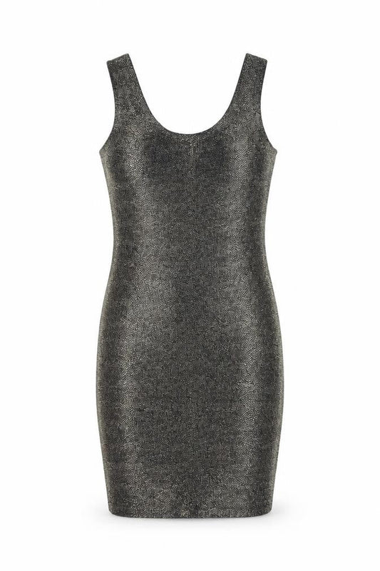 S&W Womens Black Cotton Bodycon Size S Scoop Neck Pullover - Sparkle Effect