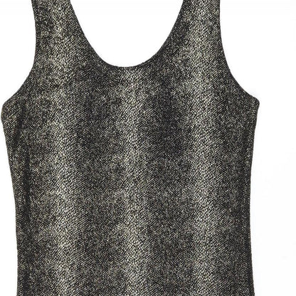 S&W Womens Black Cotton Bodycon Size S Scoop Neck Pullover - Sparkle Effect