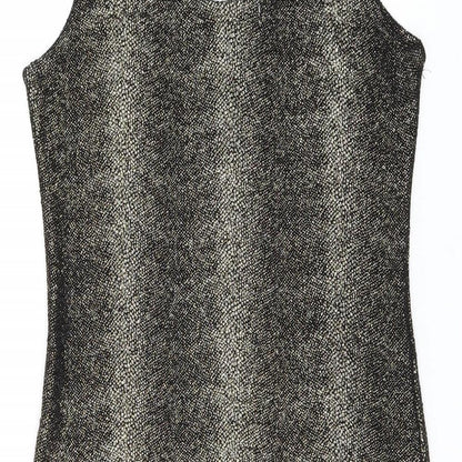 S&W Womens Black Cotton Bodycon Size S Scoop Neck Pullover - Sparkle Effect