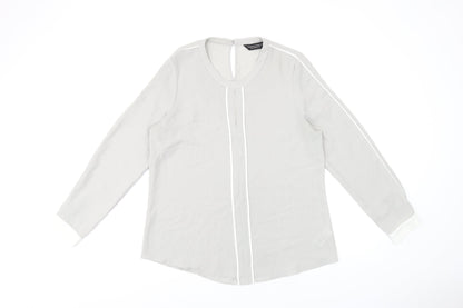 Womens UK Size 14 Dorothy Perkins Grey Basic Blouse
