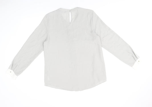 Womens UK Size 14 Dorothy Perkins Grey Basic Blouse