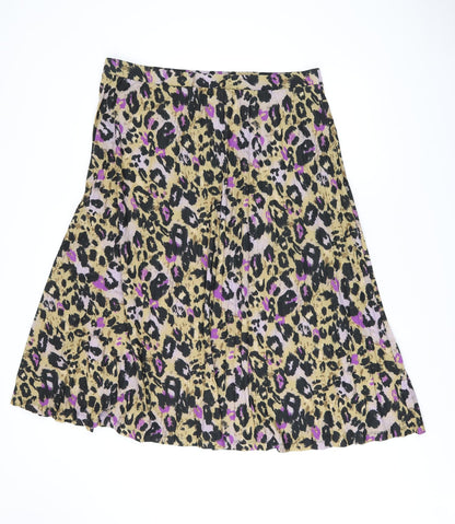 Marks and Spencer Womens Multicoloured Animal Print Polyester Swing Skirt Size 20