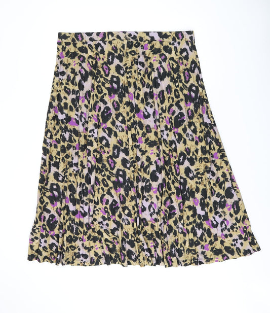 Marks and Spencer Womens Multicoloured Animal Print Polyester Swing Skirt Size 20