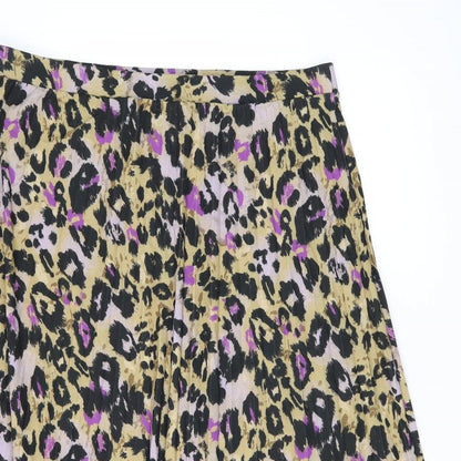 Marks and Spencer Womens Multicoloured Animal Print Polyester Swing Skirt Size 20