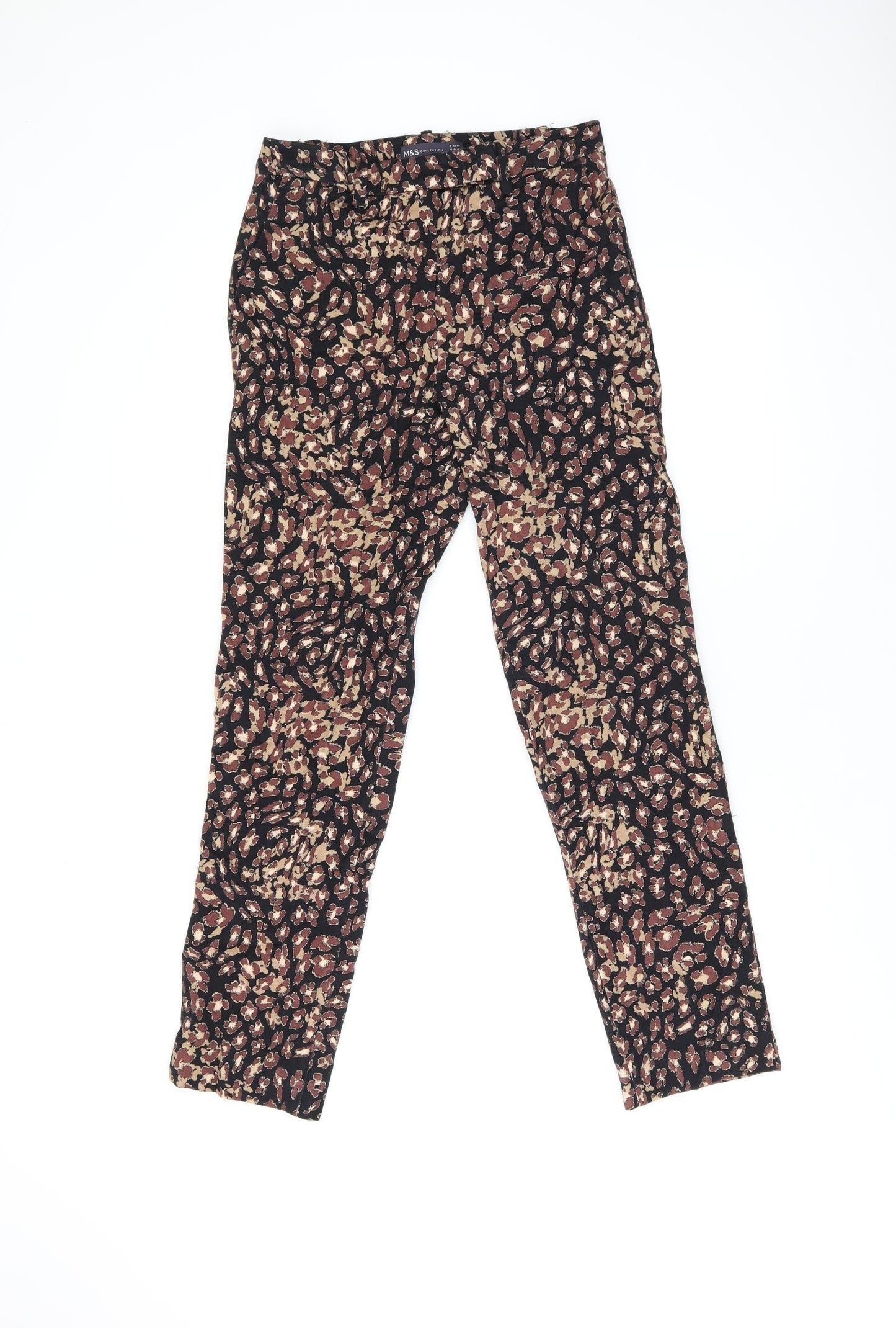Womens UK Size 8 Marks and Spencer Regular Fit  Black Trousers