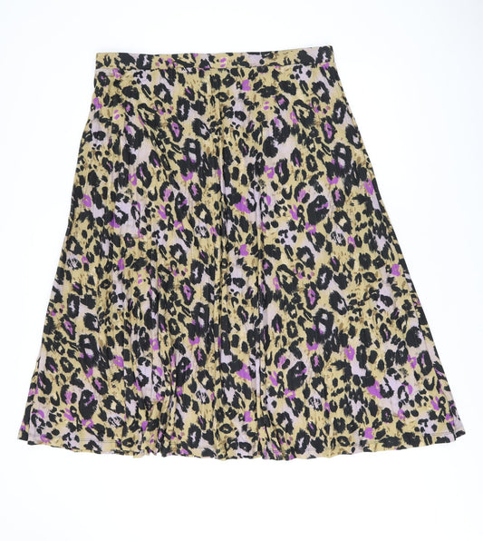 Marks and Spencer Womens Multicoloured Animal Print Polyester Swing Skirt Size 20