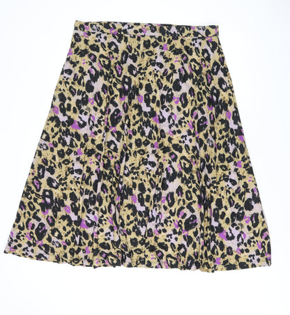 Marks and Spencer Womens Multicoloured Animal Print Polyester Swing Skirt Size 20