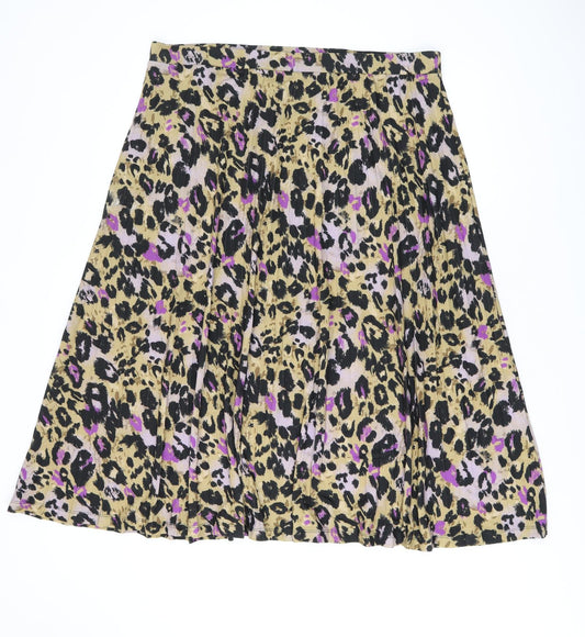 Marks and Spencer Womens Multicoloured Animal Print Polyester Swing Skirt Size 20
