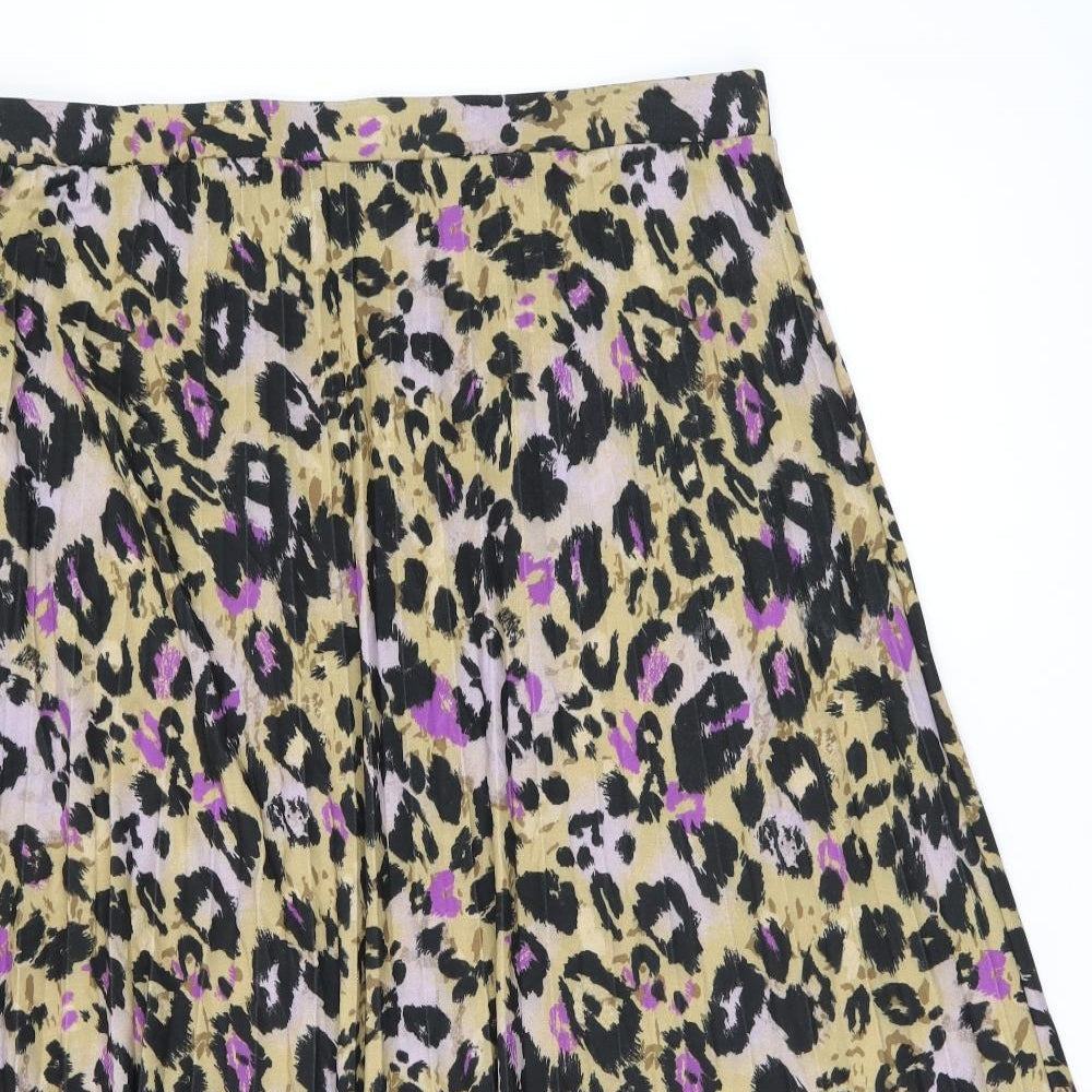 Marks and Spencer Womens Multicoloured Animal Print Polyester Swing Skirt Size 20