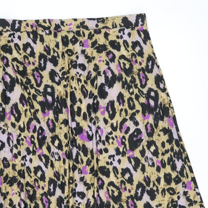 Marks and Spencer Womens Multicoloured Animal Print Polyester Swing Skirt Size 20