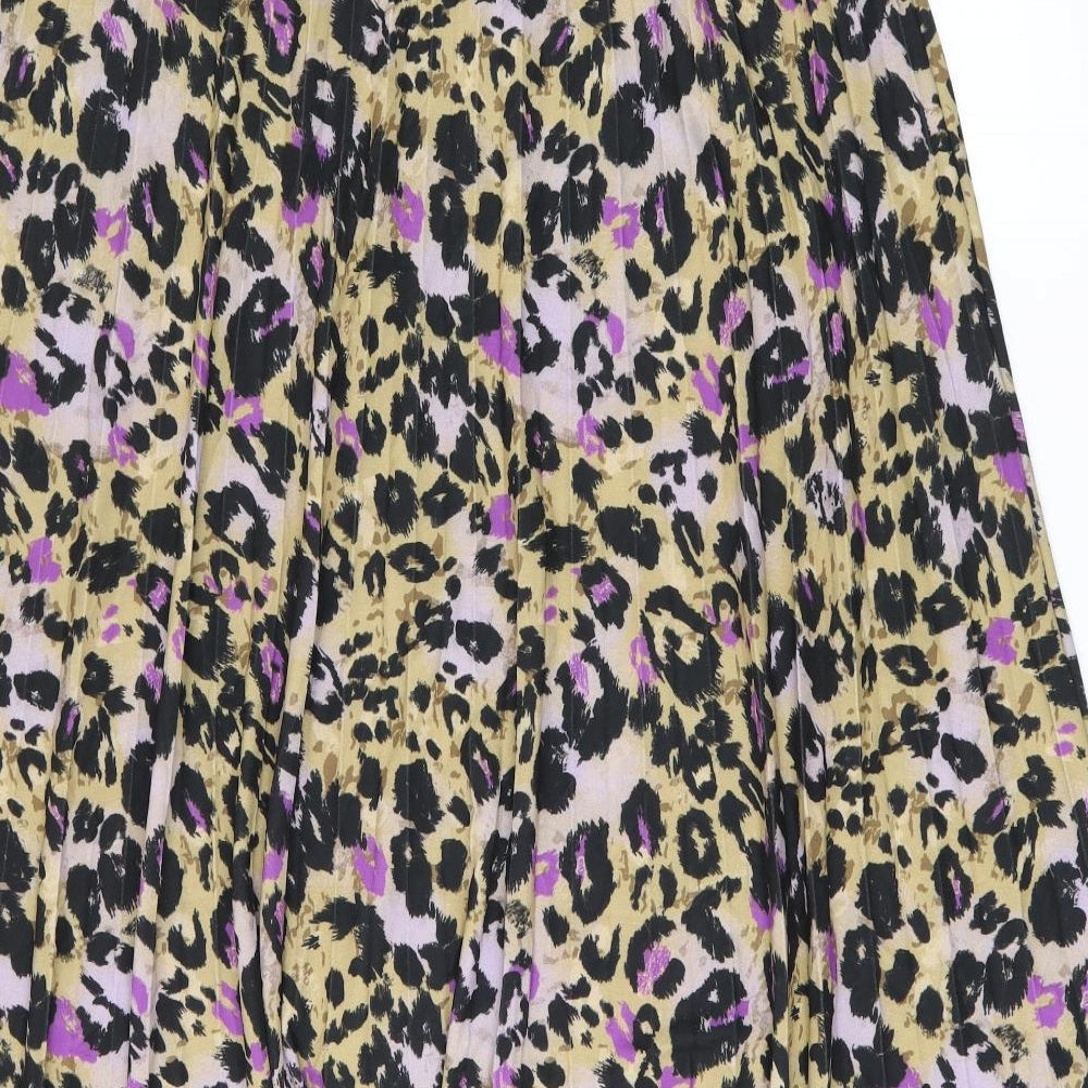 Marks and Spencer Womens Multicoloured Animal Print Polyester Swing Skirt Size 20