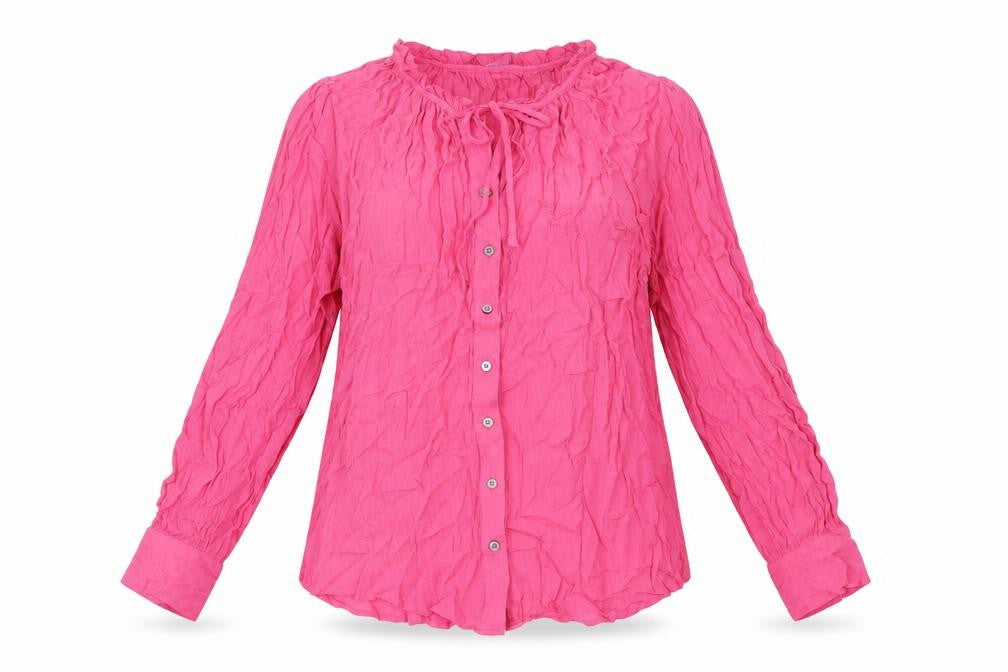 Womens UK Size 10 Marks and Spencer Pink Basic Button-Up