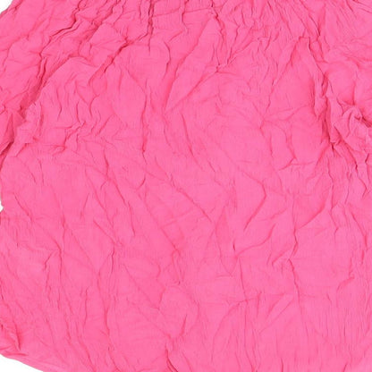Womens UK Size 10 Marks and Spencer Pink Basic Button-Up