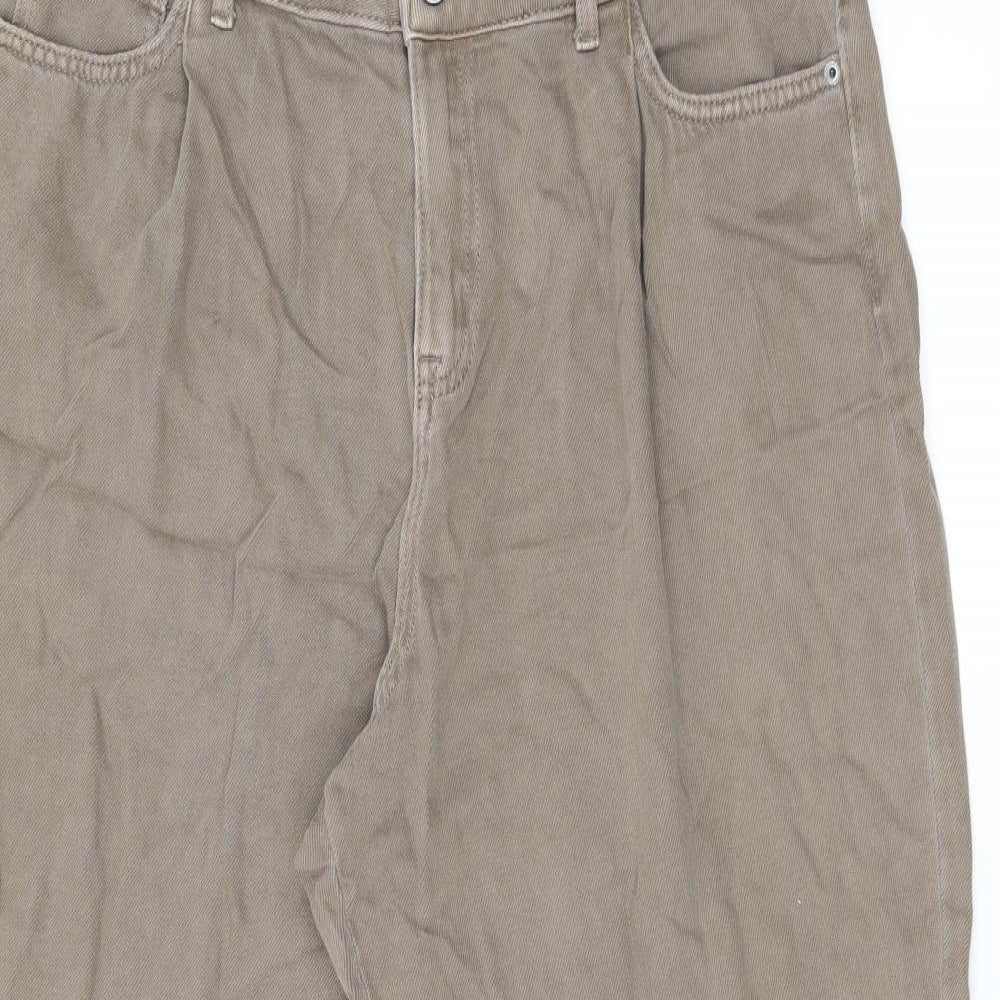 Per Una Womens Brown Cotton Skinny Jeans Size 18 L26 in Regular Zip