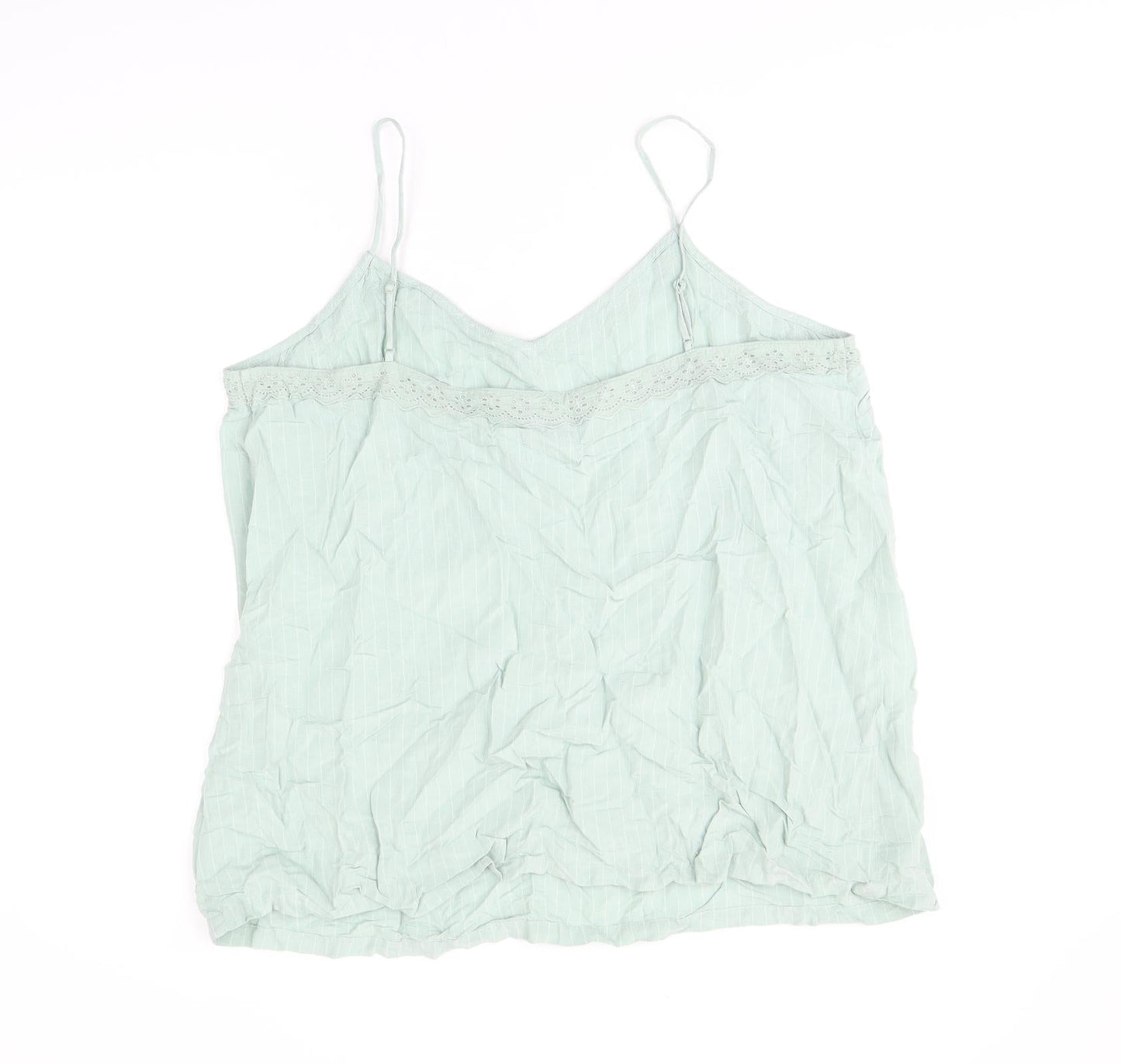 Womens UK Size 22 Marks and Spencer Green Camisole T-Shirt