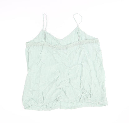 Womens UK Size 22 Marks and Spencer Green Camisole T-Shirt