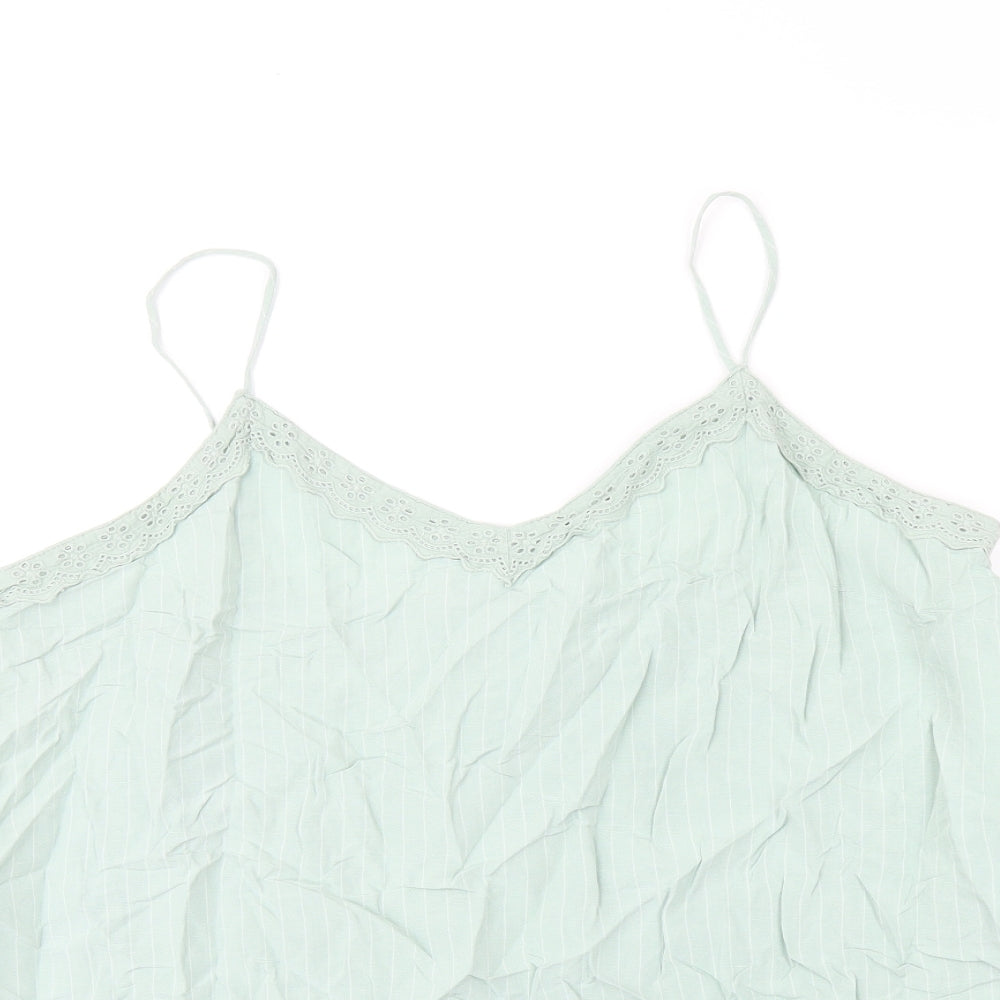 Womens UK Size 22 Marks and Spencer Green Camisole T-Shirt