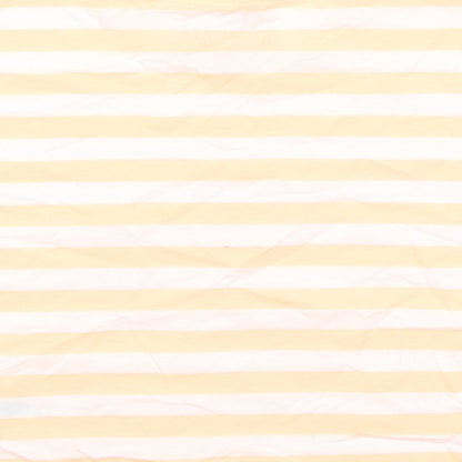 Marks and Spencer Girls Orange Striped Cotton Basic T-Shirt Size 7-8 Years Round Neck Pullover