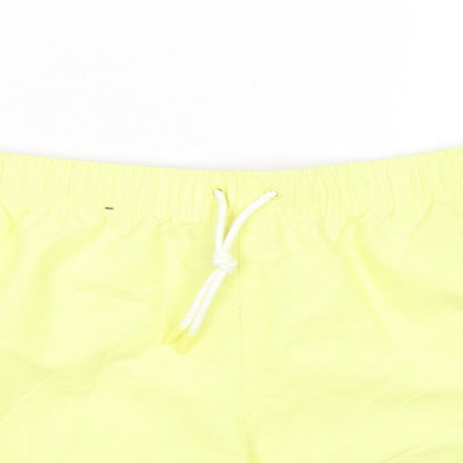 Marks and Spencer Mens Yellow Polyester Bermuda Shorts Size 3XL L6 in Regular Drawstring
