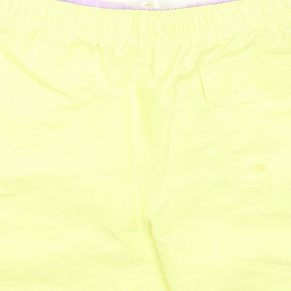 Marks and Spencer Mens Yellow Polyester Bermuda Shorts Size 3XL L6 in Regular Drawstring