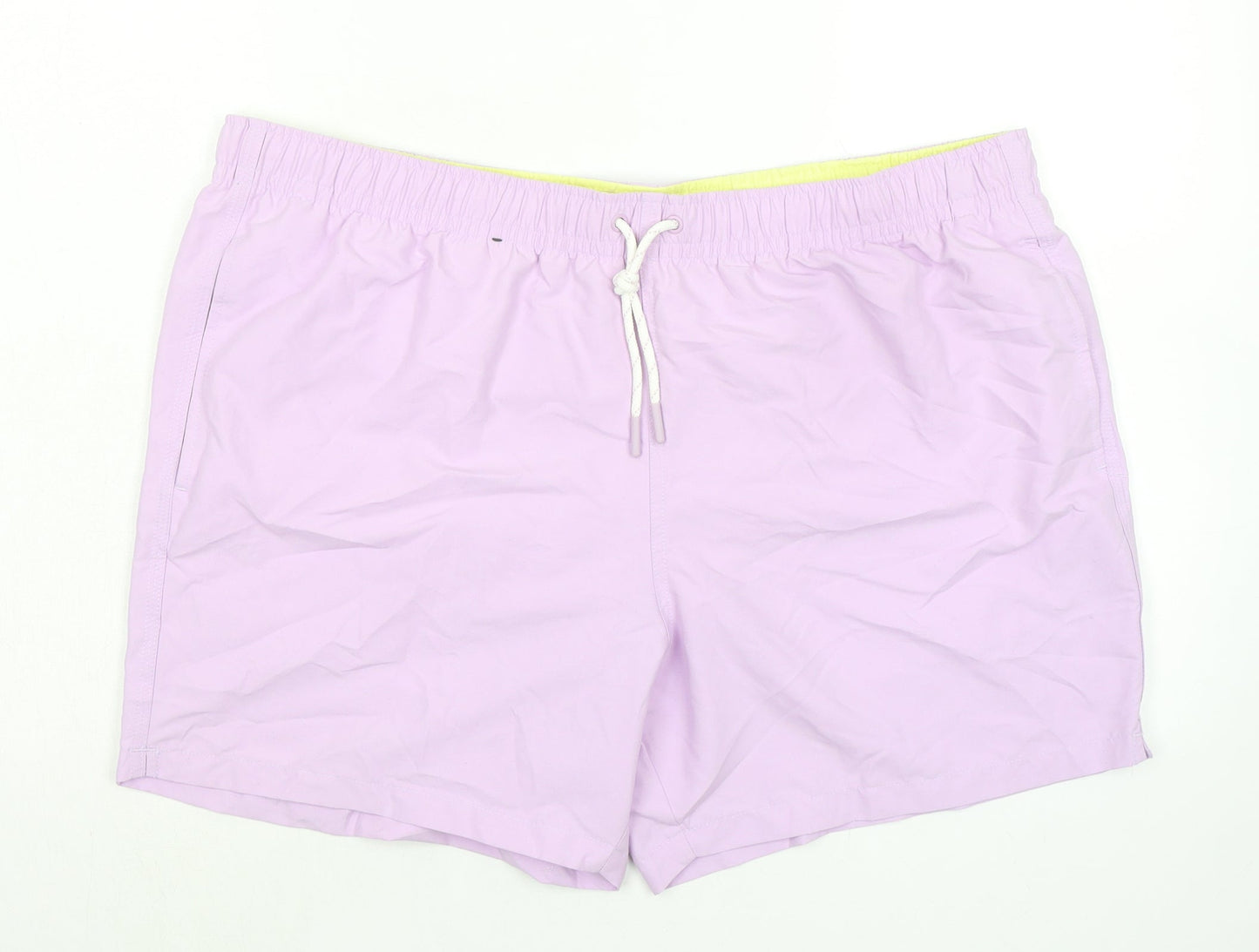 Marks and Spencer Mens Purple Polyester Bermuda Shorts Size 40 in Regular Drawstring - Inside Leg 5in