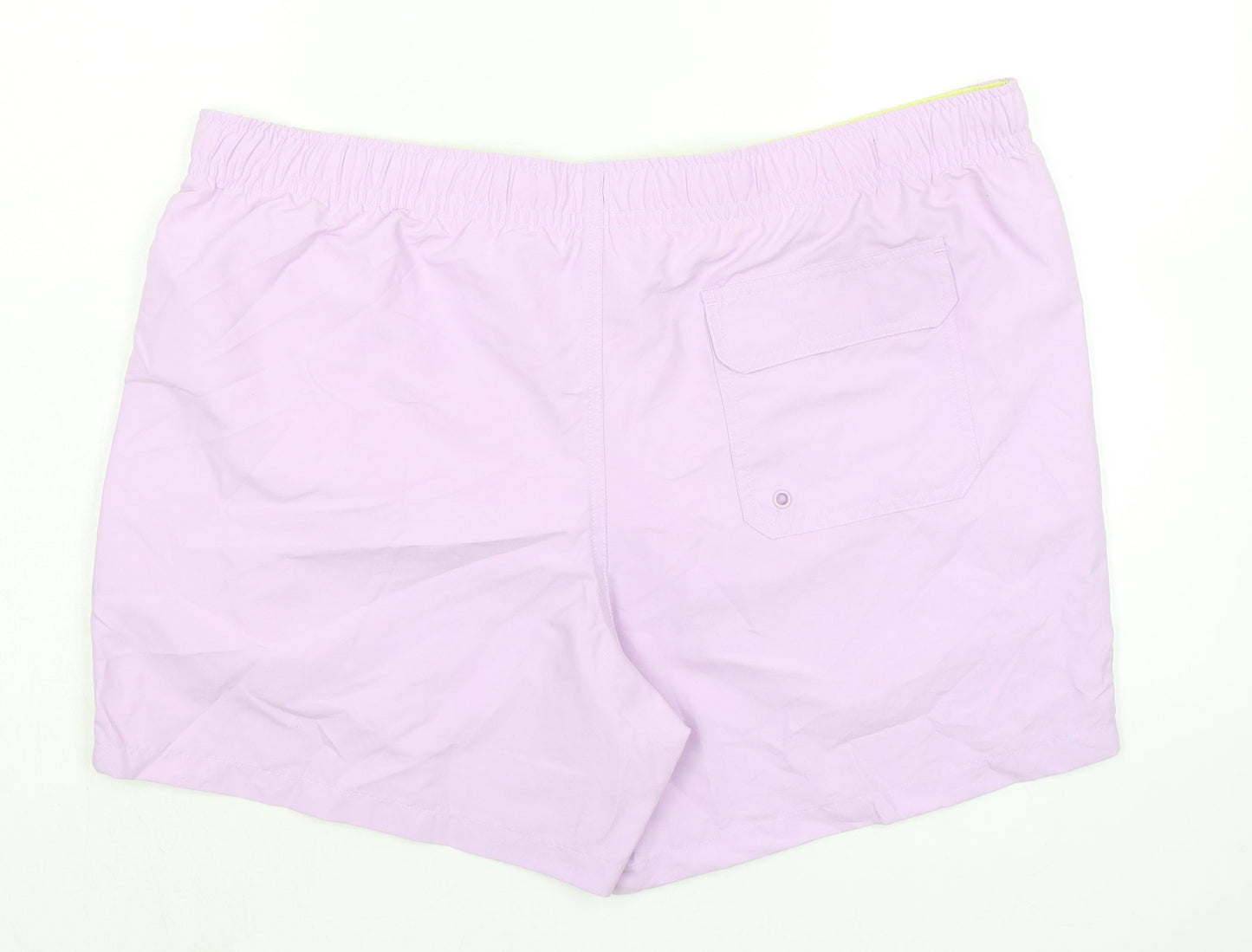Marks and Spencer Mens Purple Polyester Bermuda Shorts Size 40 in Regular Drawstring - Inside Leg 5in