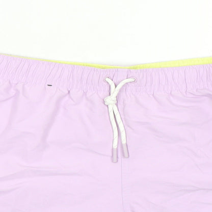 Marks and Spencer Mens Purple Polyester Bermuda Shorts Size 40 in Regular Drawstring - Inside Leg 5in
