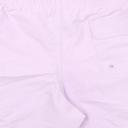 Marks and Spencer Mens Purple Polyester Bermuda Shorts Size 40 in Regular Drawstring - Inside Leg 5in