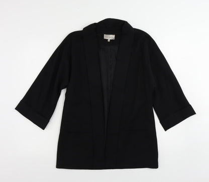 Amaryllis Womens Black Jacket Blazer Size 12 - Open